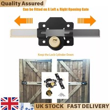 Heavy Duty 70mm Double Bolt Lock Both Sides - for Wooden Gates, Sheds, Garages