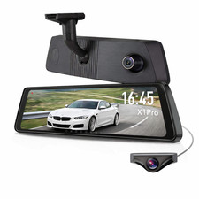 9.88 Rückspiegel Dashcam 1296P Front+720P Rückfahrkamera GPS LDWS Touch+32GB SD