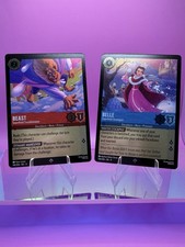 Disney Lorcana TCG- Winterspell- Belle  Beast Pair Of Two- Foil