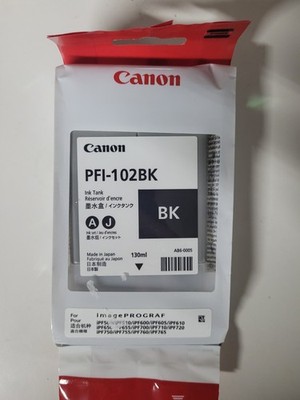 Genuine OEM Canon PFI-102BK Black Ink Tank 130mL iPF500-765 