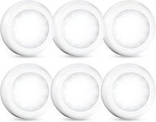 LED Puck Lights 6 Pack Battery Operated Tap Night Lights Kitchen Closet