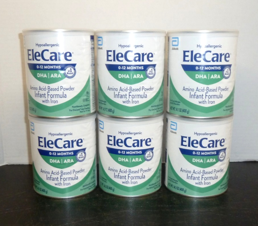 6 Cans Elecare DHA ARA Infant Formula 14.1oz Exp 06/2027 FREE SHIPPING