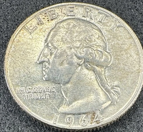 1964-D Washington Quarter – BU/AU – 90% Silver – Denver Mint