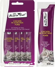 Fussie Cat Chicken in Goat Milk Purée 3 (4 Packs)