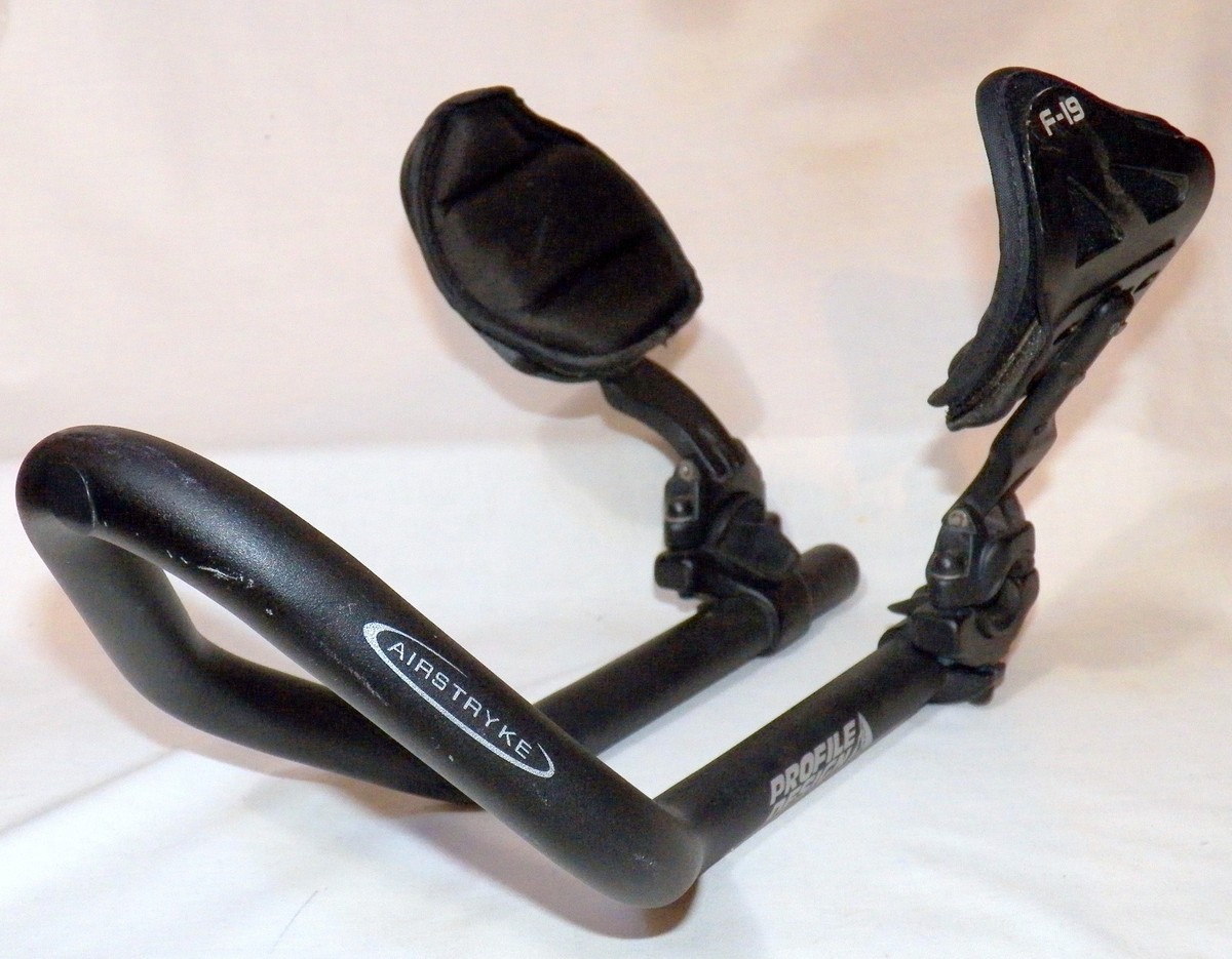 Profile Design Airstryke Clip-On Aerobars w/F-19 Arm Rests & Shims