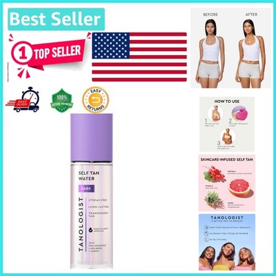 Dark Self Tanning Water - Streak-Free Clear Mist for Radiant Skin (6.76 fl oz)