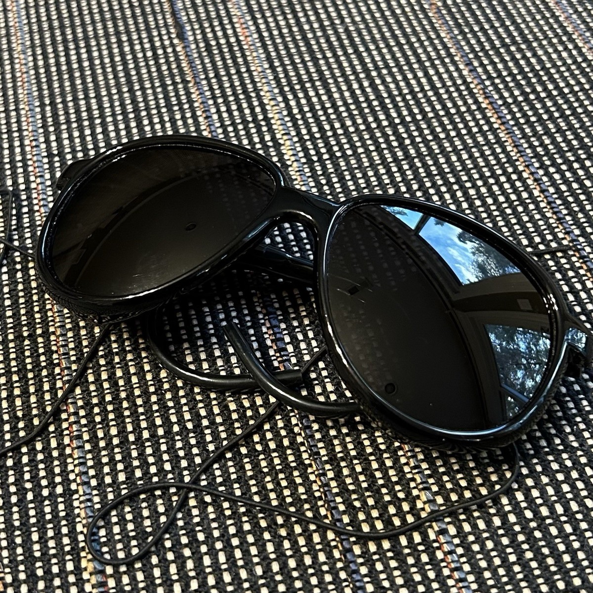 Vtg Japan Glacier Nylon Sunglasses Mountaineering Climbing Hike Black Leather Vtg Japan Glacier Nylon Sunglasses Mountaineering Climbing  main image 4