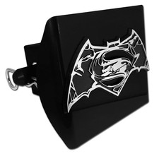 Superman-batman Distressed Plastic Black Hitch Cover Licensed Product Superman-batman Distressed Plastic Black Hitch Cover Licensed Product