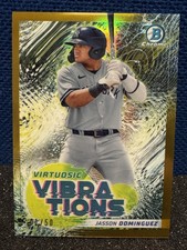 2022 Bowman Chrome Virtuosic Vibrations Gold Refractor #01/50 ~ JASSON DOMINGUEZ