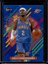2025-26 Topps Finest Shai Gilgeous-Alexander Rare Blue Refractor #/99 Thunder
