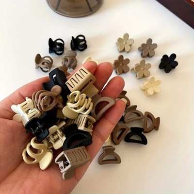 30pcs Beige Small Hair Clips Set Cute Accessories for Daily Wear,Special Events
