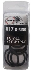  17 O-Rings, 1 1/16" O. D. x7/8" I. D. x 3/32" Lot of 7 128 