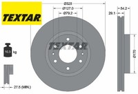 2X Bremsscheibe Textar 92226200 2 Bremsscheiben Vorderachse Vorne