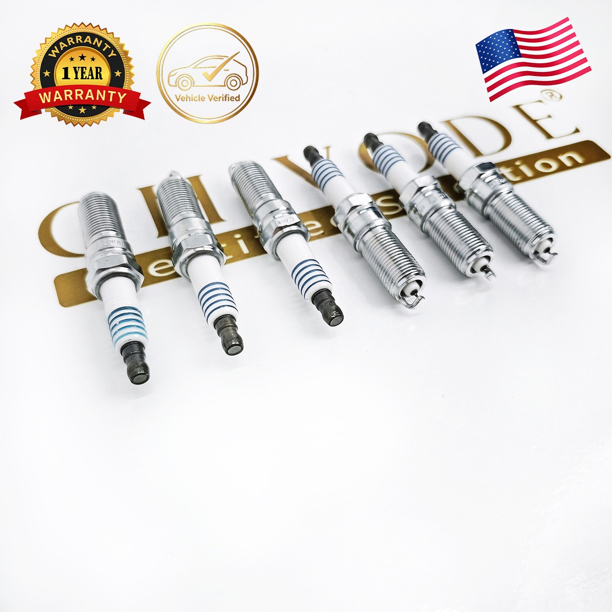 Set of 6 SP594 for Ford CYFS12YRT3 Spark Plugs Replaces SP542 SP578