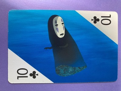 Spirited Away Playing Card Ghibli No Face 10 of Clubs 2001 NIBARIKI Japanese F/S