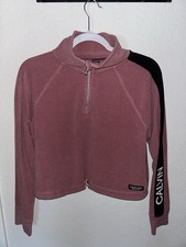 Calvin Klein Performance Quarter Zip Logo Top Pink Medium