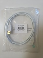 6ft USB 2.0 A Male to A Female Extension 28/24AWG Cable Gold Plated WHITE 8606