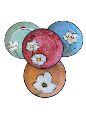 Ceramic Plates For Kitchen, 8 in - Plates Set of 4 - For Salad,Steak,Dessert,Bre