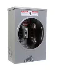 135 Amp Ringless OH/UG Fed Meter Socket with 7/16 in. Barrel Lock Knockout