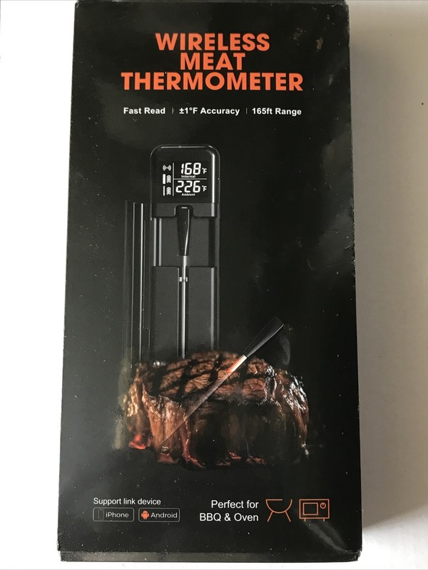 Wireless Meat Thermometer Digital Bluetooth BBQ Grill Oven Food Probe Fast Read