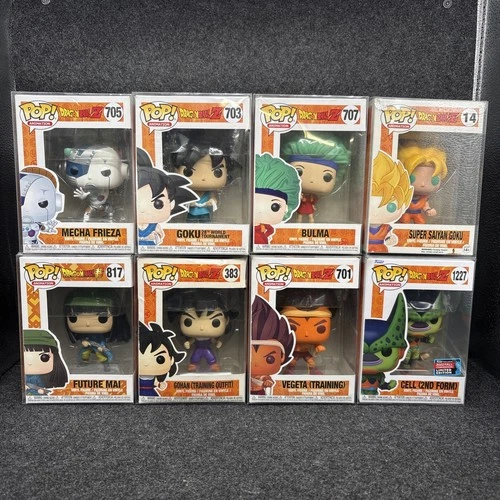 Lot Of 8 Dragonball Z Funko Pops W/ Protectors