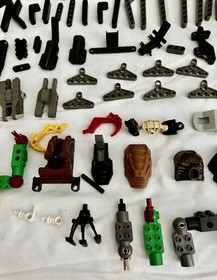 LEGO Bionicle Vintage Lot Of Various Parts, Masks, Shields, Etc. Over 110 Pieces