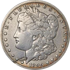 1890-CC Morgan Silver Dollar - Damaged