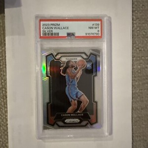 2023 PANINI PRIZM CASON WALLACE SILVER RC ROOKIE #139 PSA 8 