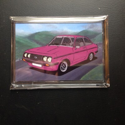 Ford Escort Mk2 RS 2000 Kühlschrankmagnet starr klar Kunststoff 