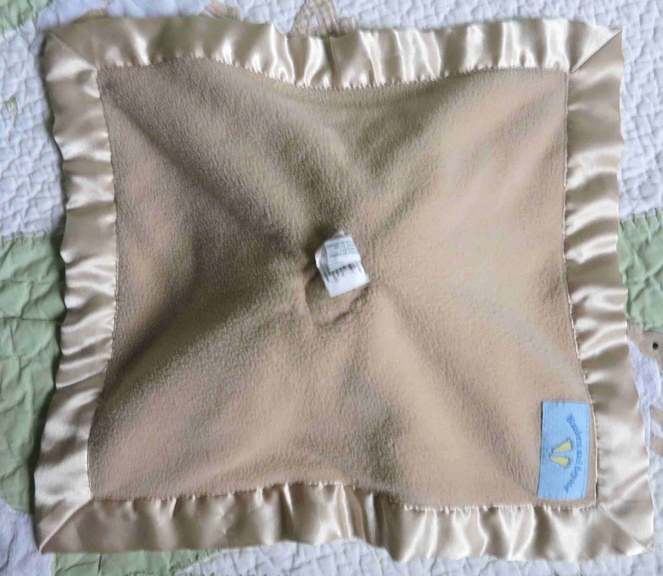 Mantas y Beyond Oso de Peluche Beige Tostado con Vellón Manta de Seguridad para Bebé Lovey Usada en Excelente Condición Foto 2 de 3