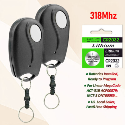 For ACT-34B LINEAR Keyring Transmitter ACP00872 318mhz Garage Door Opener Remote