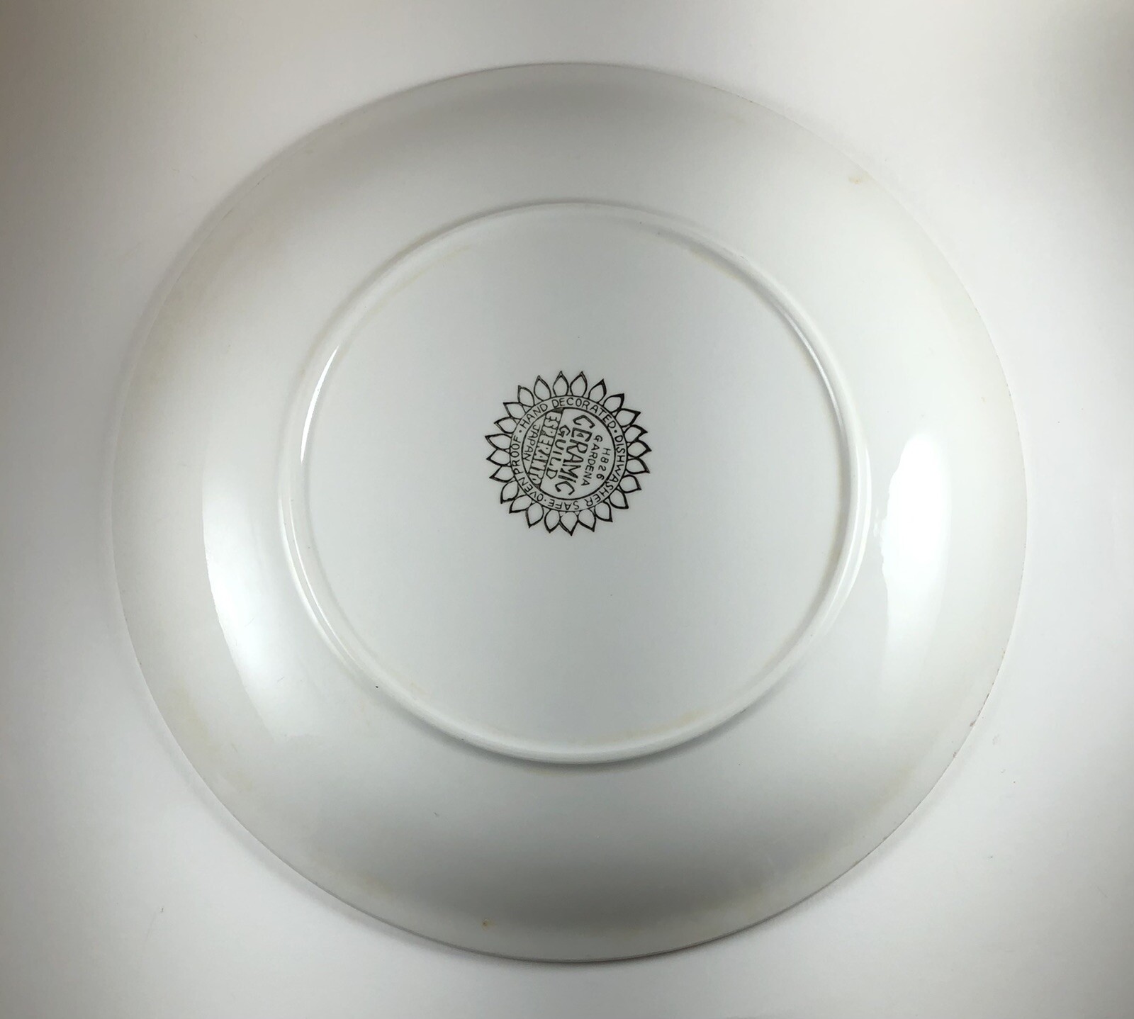 Ceramic Guild Esperanto H826 Gardena Vintage Plate Floral Green Yellow