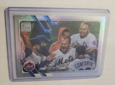 2021 Topps Series 2 NY Mets Team Card Rainbow Foil #555