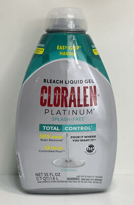  Cloralen Platinum Bleach Liquid Gel 55 oz Bottle High Efficiency Washer Safe