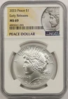 2023 $1 Peace Silver Dollar NGC MS 69 Early Releases Peace Label