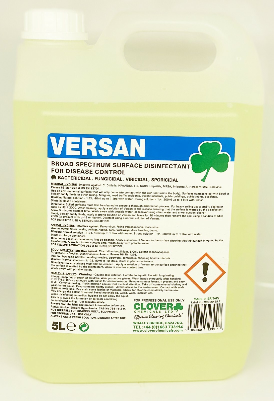 Versan 5 Litre High Level Concentrate Disinfectant Whelping Box Parvo