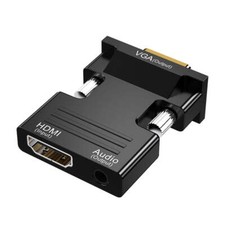 Image of HDMI Female To VGA Male With Audio Adapter Computer Monitor TV Projector Convert