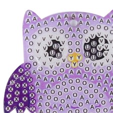 5PCS DIY Owl Painting Key Chain Acrylic Pendant Art Key Buckles