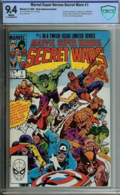 MARVEL SUPER HEROES SECRET WARS #1 CBCS 9.4 WHITE PAGES // MIKE
