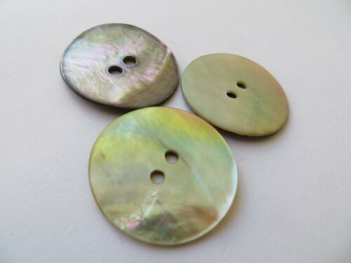 1980s Vintage Med Genuine Pearlescent White MOP Coat Jacket Dress Buttons-23mm - Picture 3 of 5