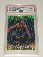 2019 NBA HOOPS PREMIUM STOCK HIGH VOLTAGE Flash STEPHEN CURRY PSA 10 MVP DUBS