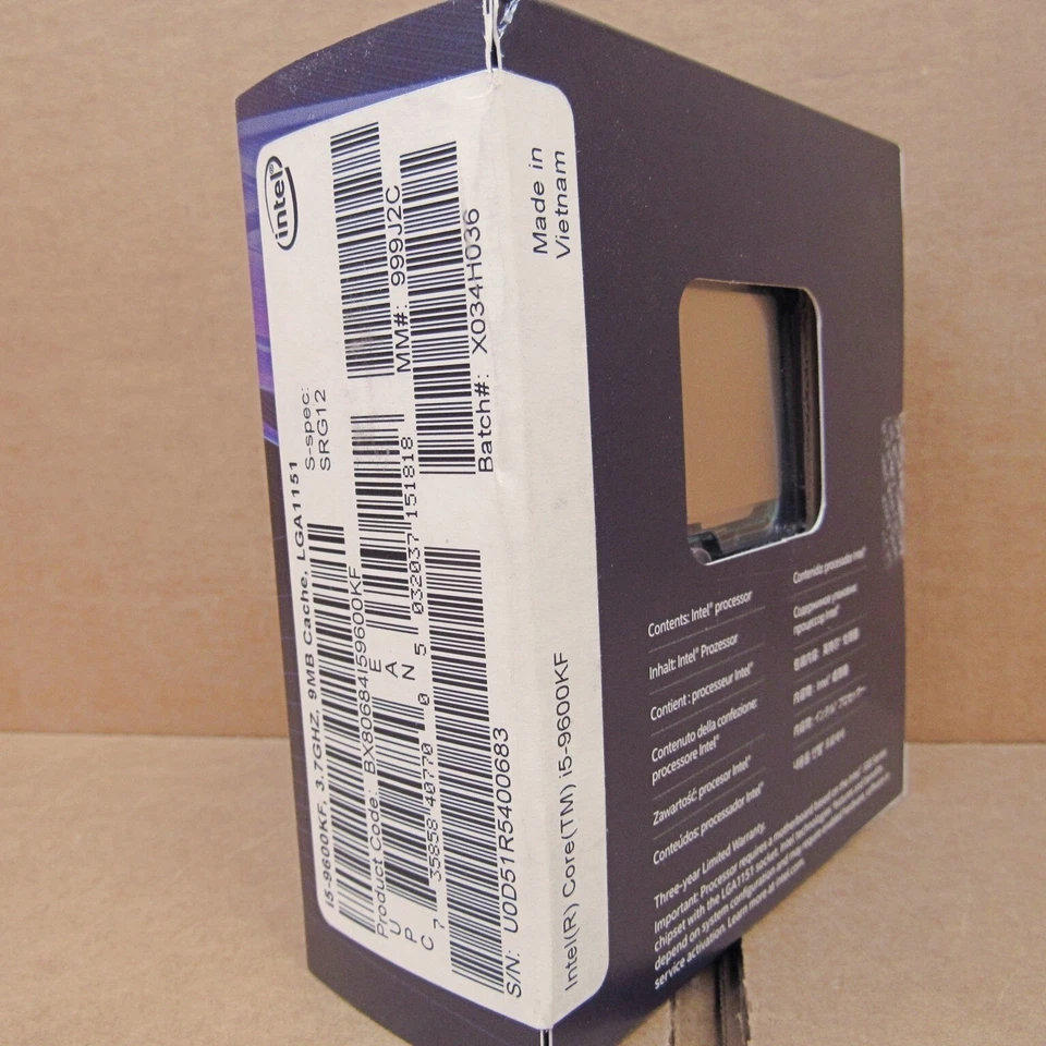 Intel Core i5 9600KF LGA 1151 3.7GHz 9MB Cache Coffee Lake 9Th Gen CPU Processor - Image 4 of 4