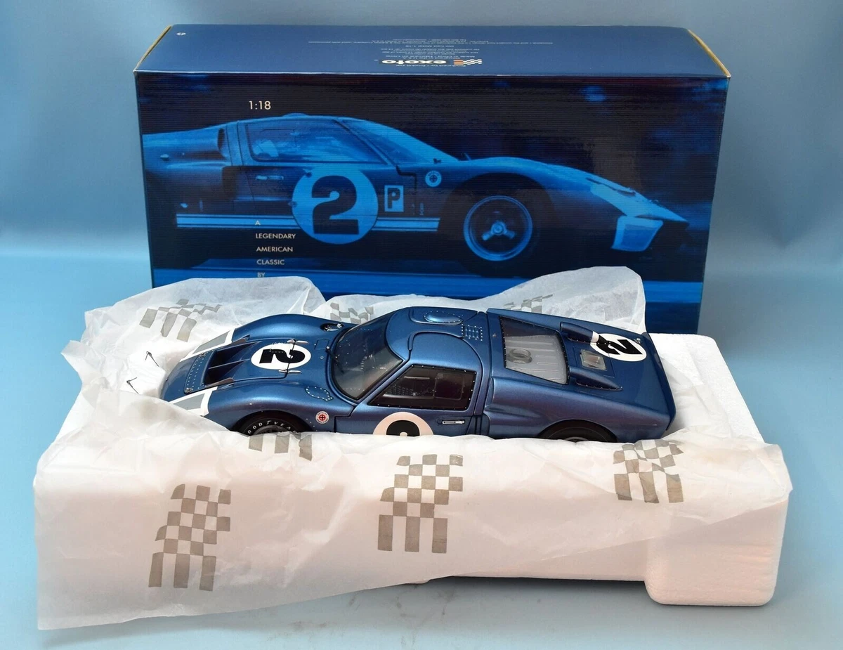 Exoto 1/18 Racing Legends Ford GT40 Mk.II 1966 Sebring 12Hours #2 Blue  RLG18042