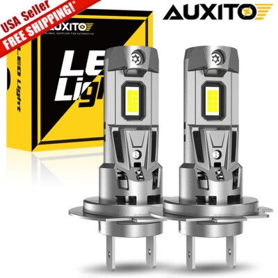 2x H7 LED Headlight Bulb Kit High Low Beam 120W 22000LM Super Bright 6500K White