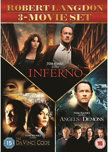 Inferno / Angels and Demons / The Da Vinci Code DVD Thriller & Mystery Tom Hanks