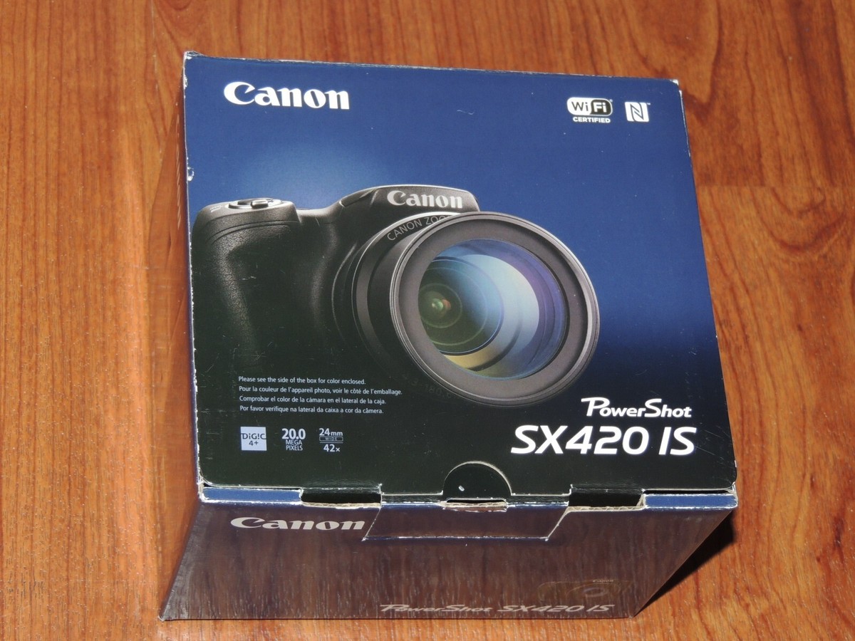 Canon PowerShot SX420 IS 20.0 MP Digital Camera - Black for