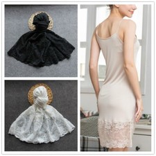 Silk Women Lace Petticoat Dress Slips Nightdress Strappy Chemise Underskirt