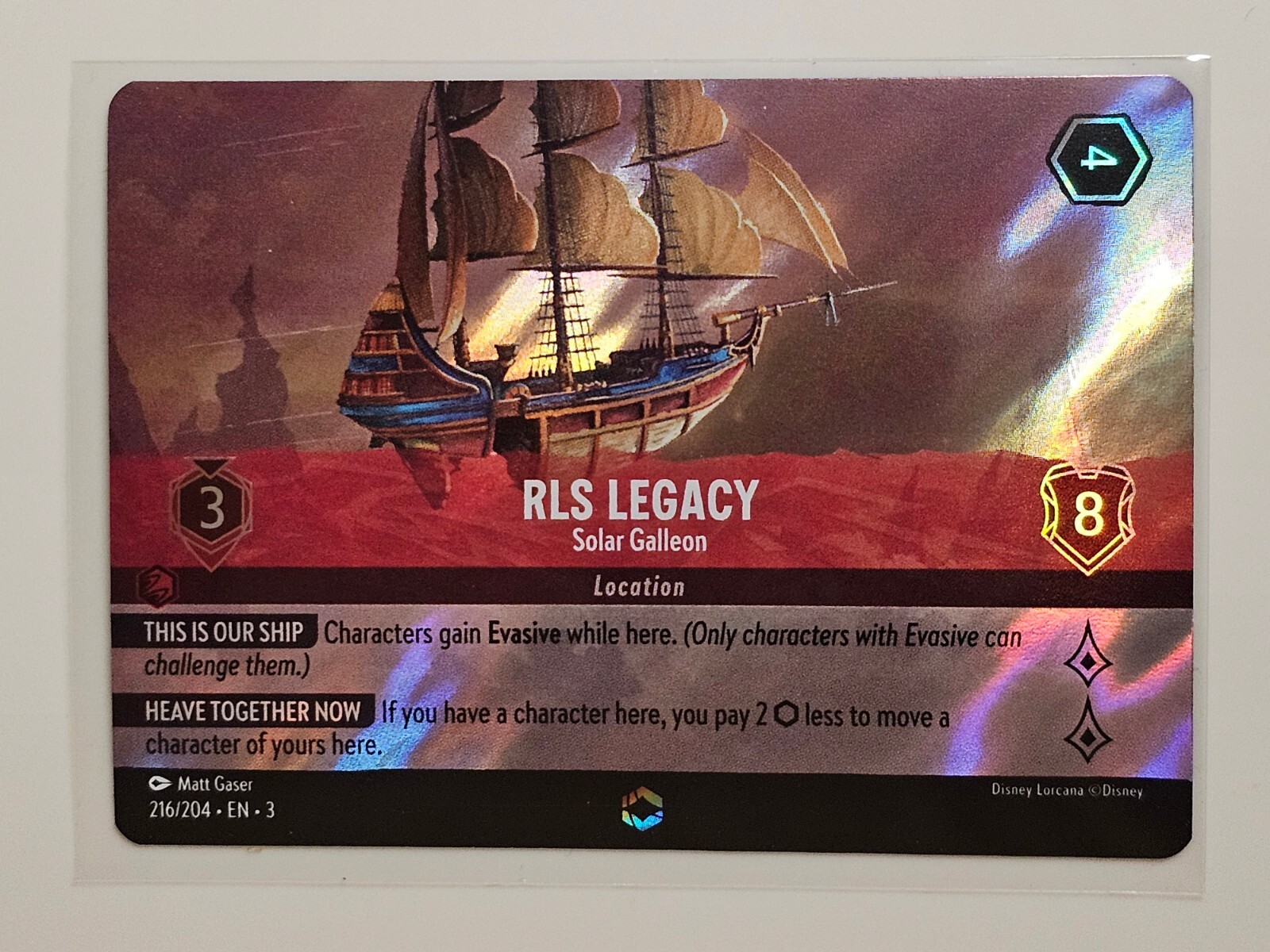 RLS Legacy - Solar Galleon (Enchanted) 216/204 Into the Inklands Holo - Lorcana