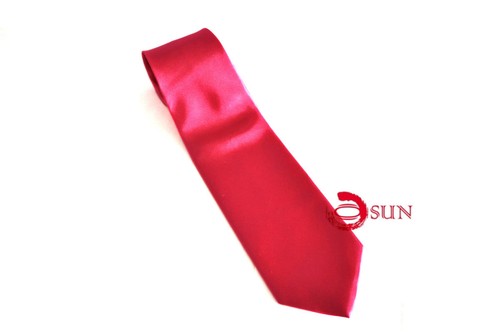 Nuevo Hombres Rosa Sólido Caliente Formal Trabajo Negocios Boda Fiesta Corbata Cuello Corbata - Imagen 1 de 4