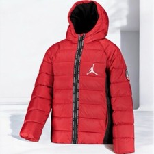   Rare  Boy  s Size M - JORDAN FAUX DOWN PUFFER JACKET 95B667-R78 Red